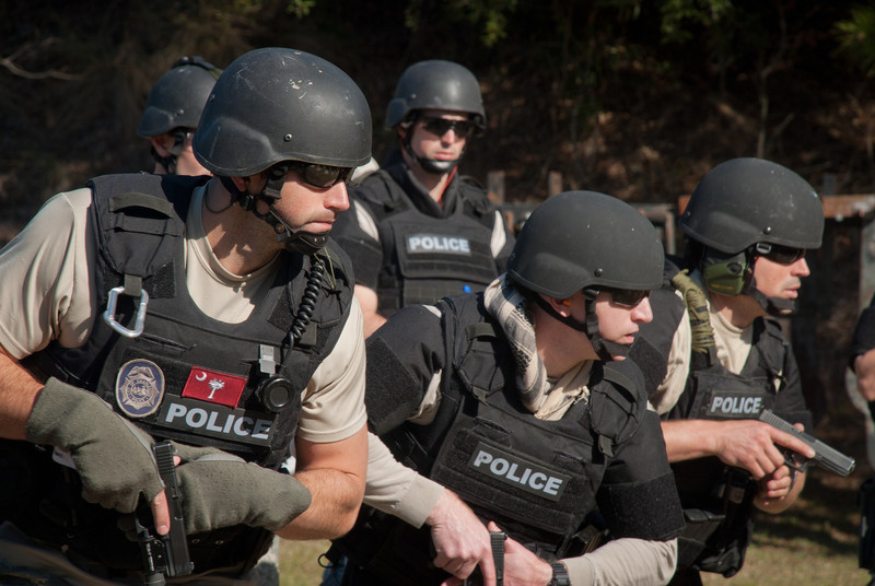 SWAT Members Prepared With Handguns