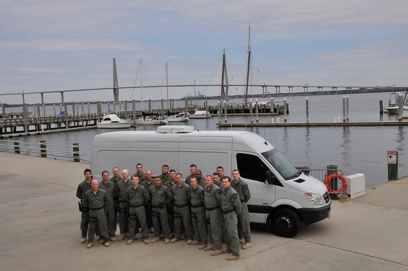 SWAT Team Group Photo Outside of a Van