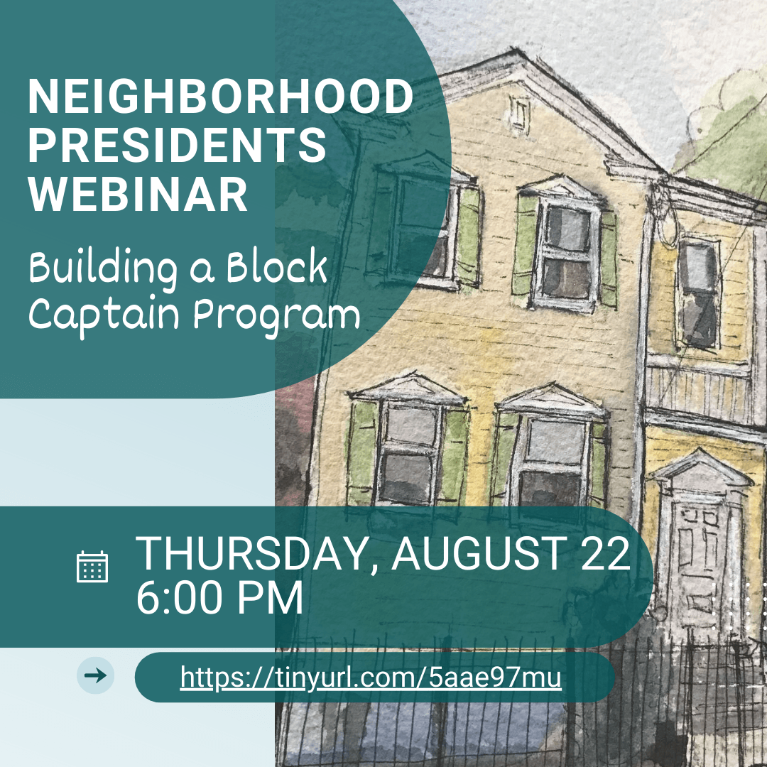 Neighborhood Block Captain Webinar
