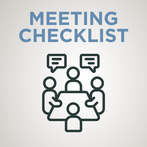 Meeting Checklist
