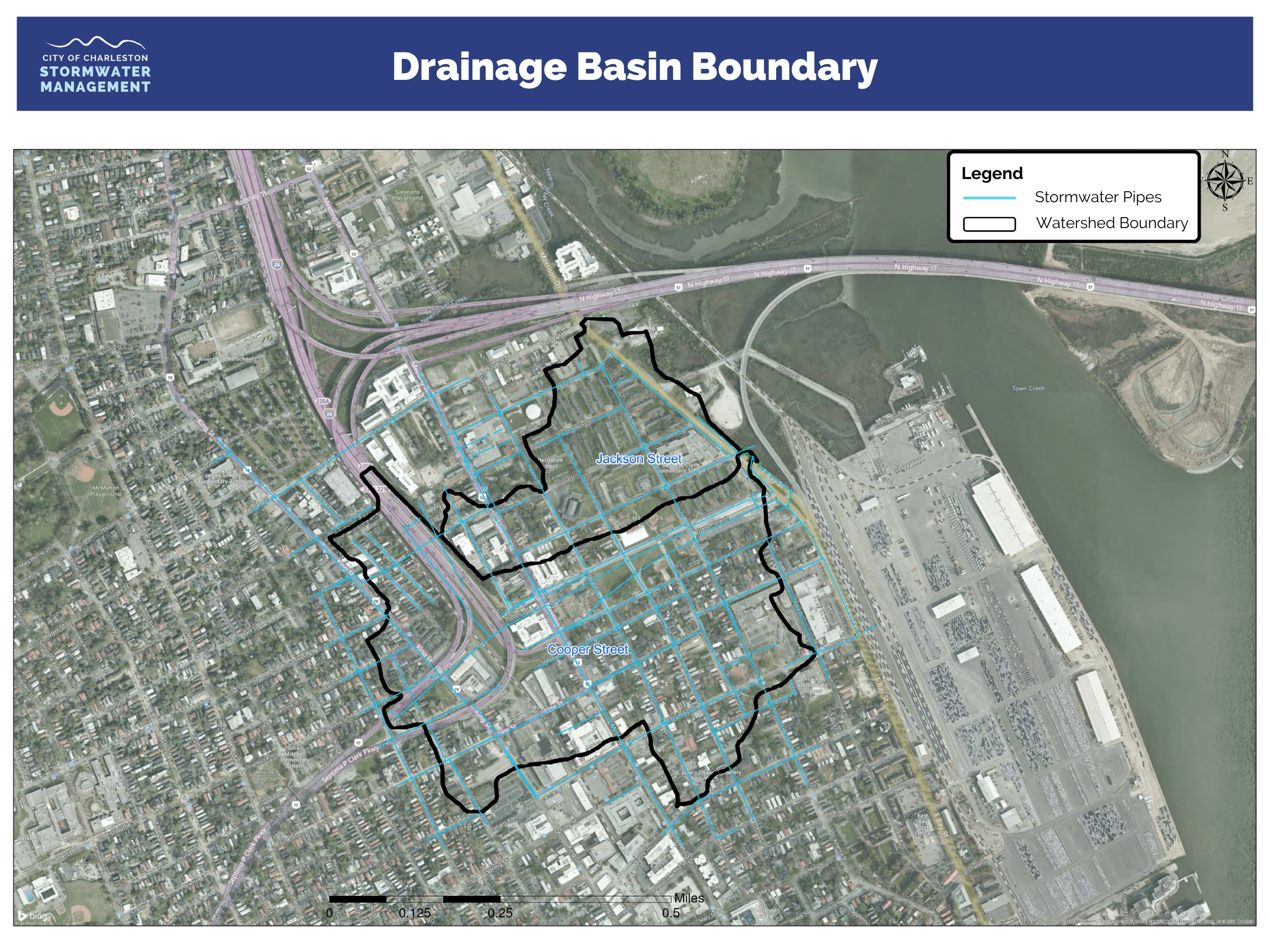 Cooper Jackson Drainage Basin Boundary